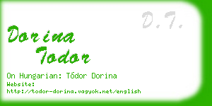 dorina todor business card